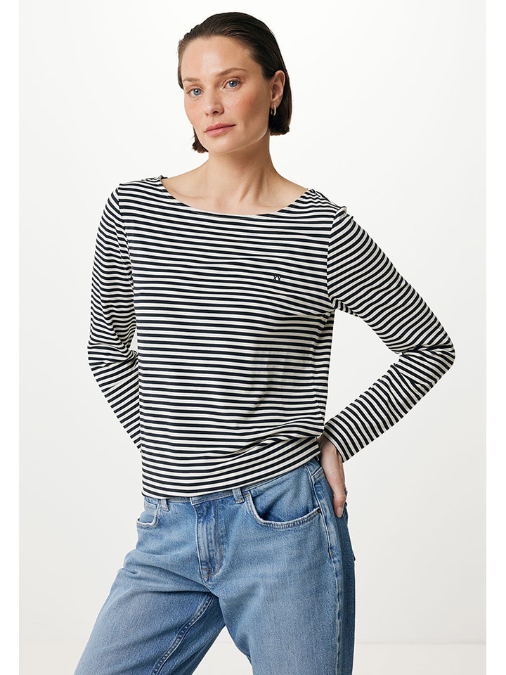 Longsleeve zwart/wit