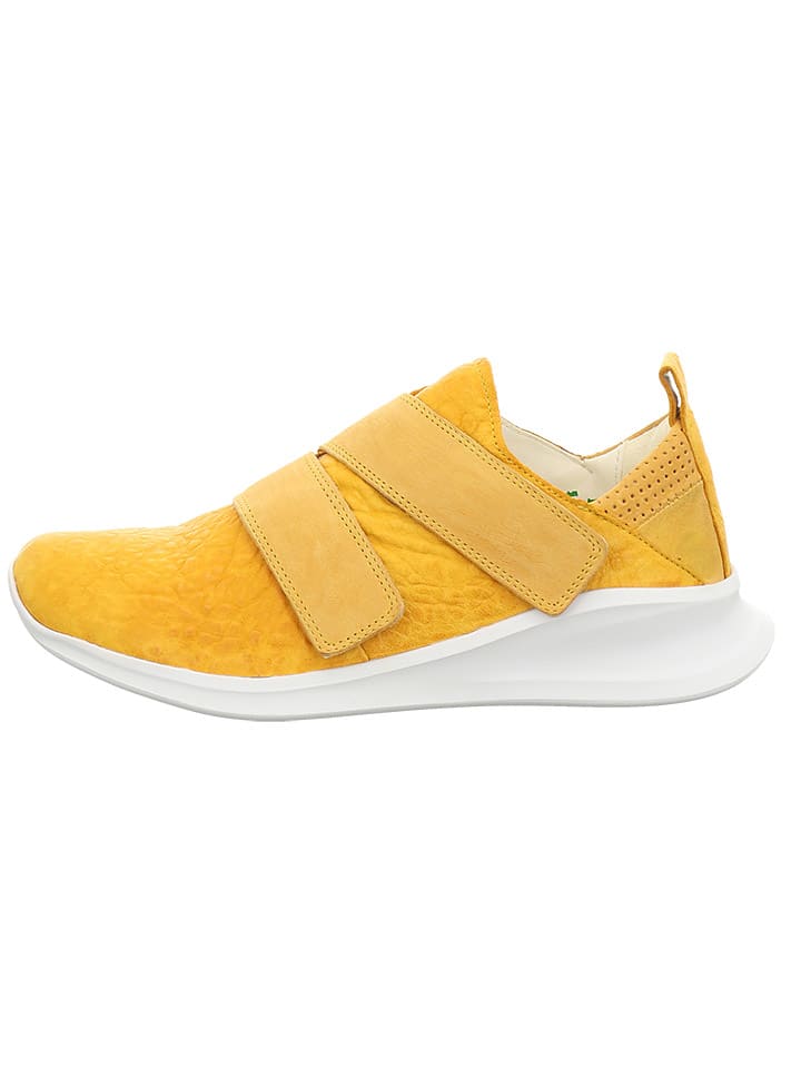 Leder-Slipper "Waiv" in Gelb