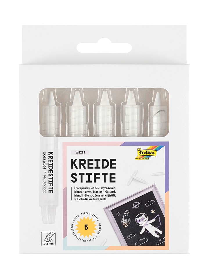 Kredy (5 szt.) w kolorze białym