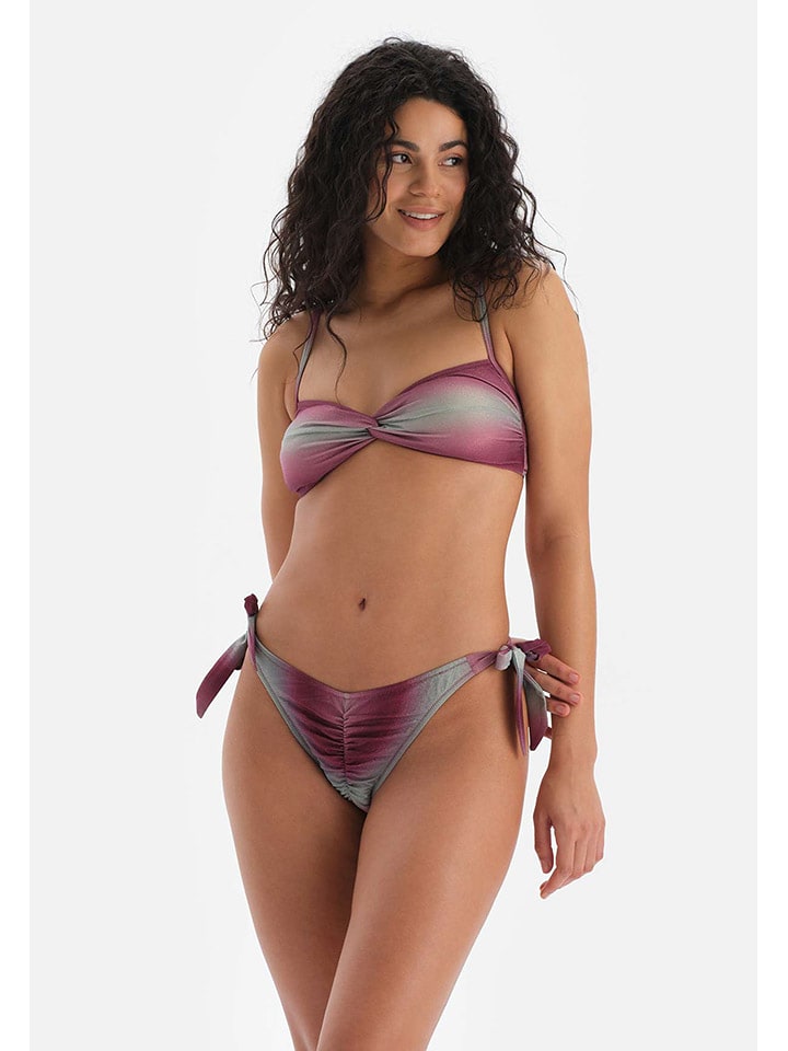 Biustonosz bikini w kolorze fioletowo-błękitnym