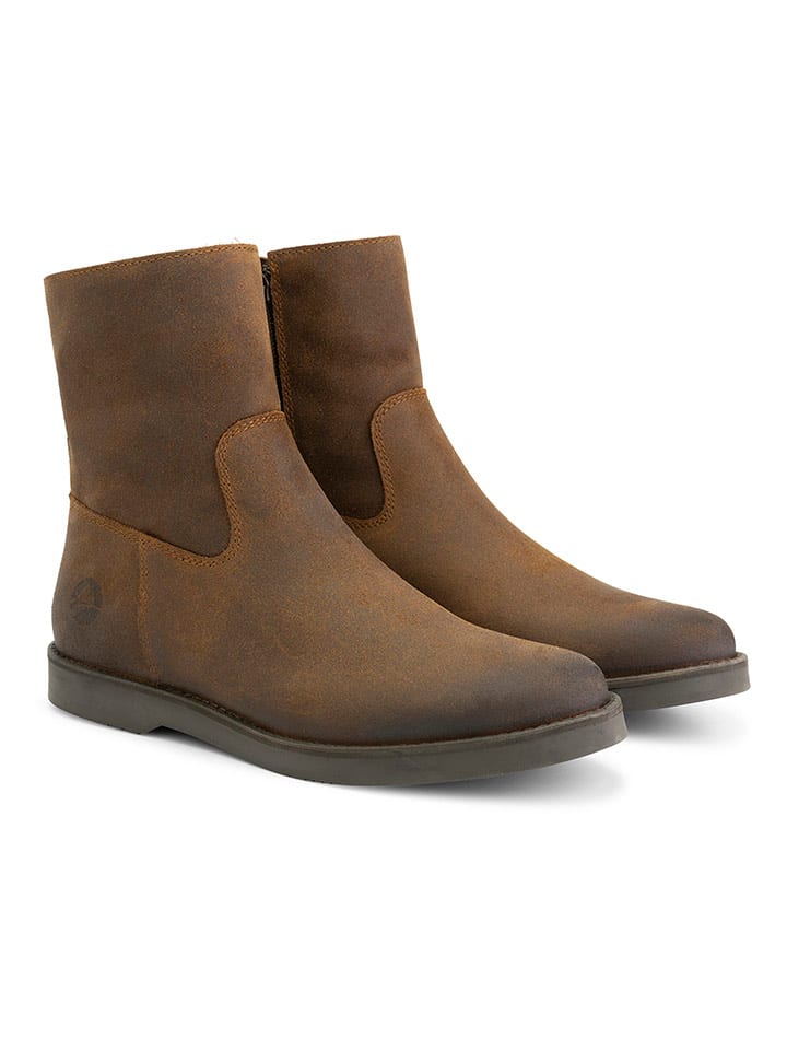 Leren boots "Pordic" lichtbruin