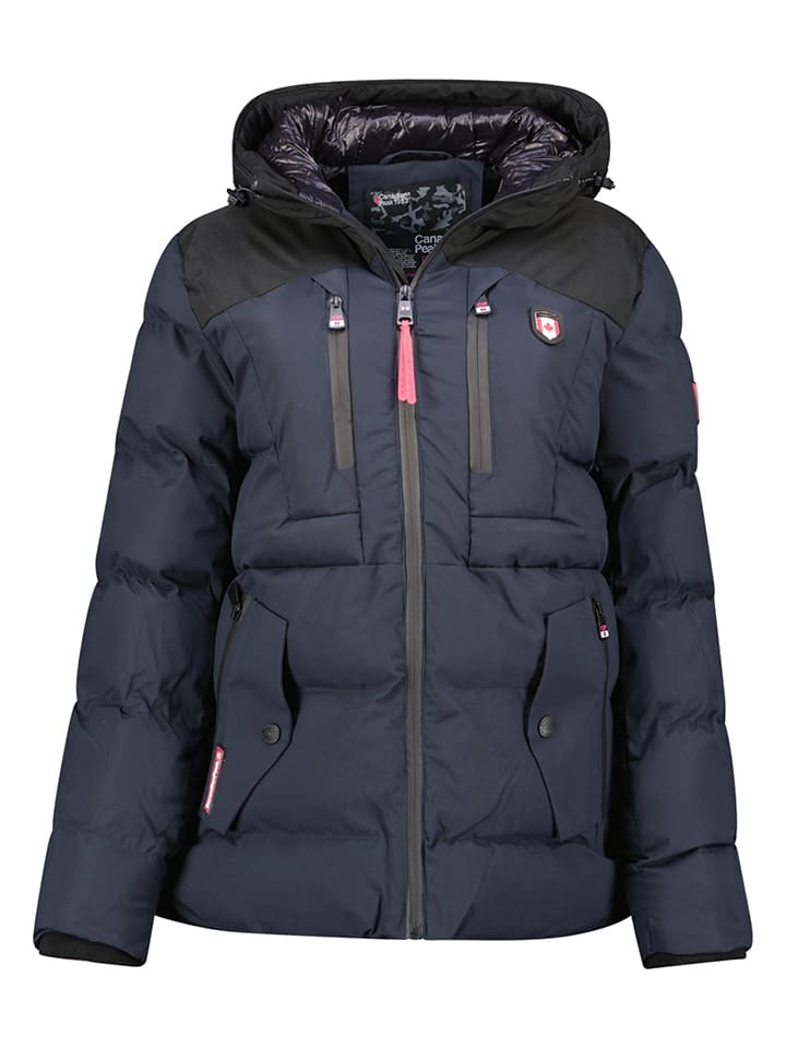 Parka in Dunkelblau/ Schwarz