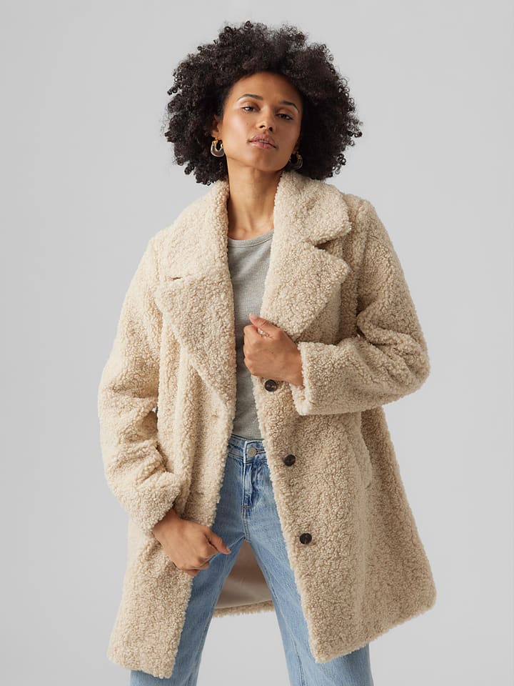 Teddymantel beige