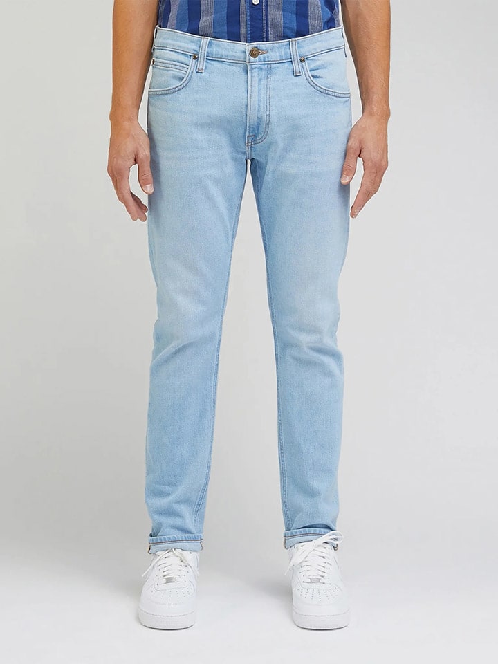 Dżinsy - Slim fit - w kolorze błękitnym