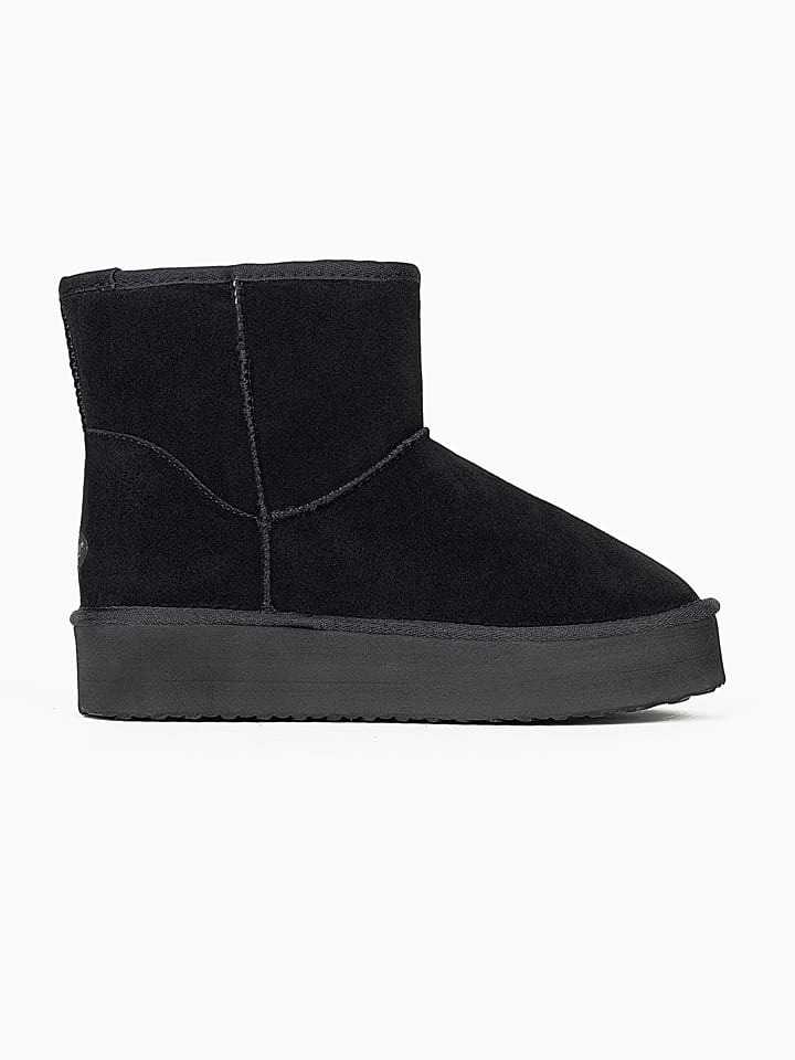 Leren winterboots "Gravelly" zwart