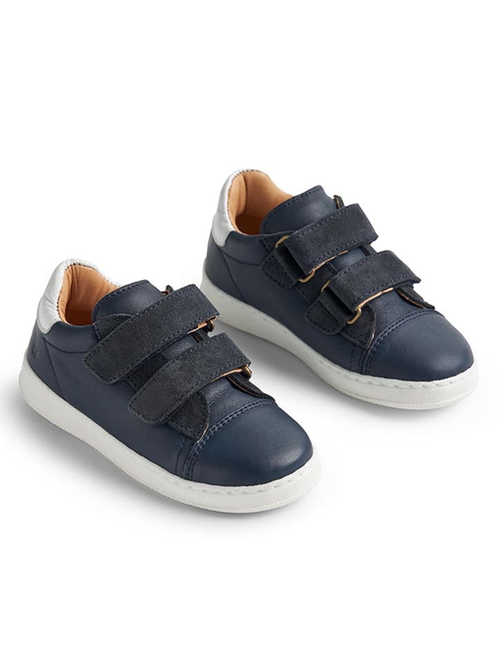 Leren sneakers donkerblauw