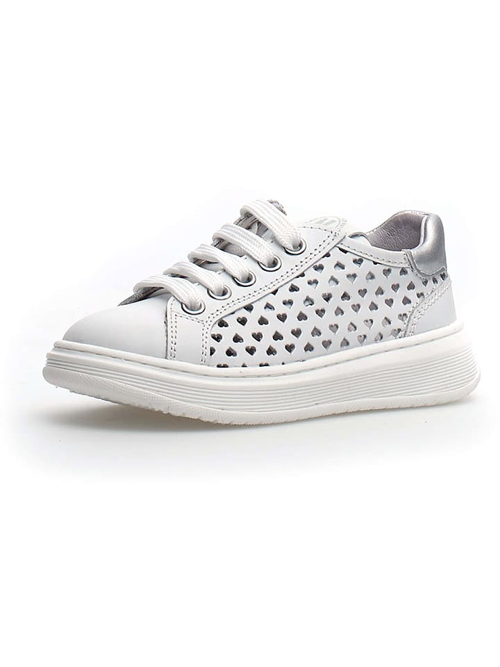 Skórzane sneakersy "Taula Zip" w kolorze białym