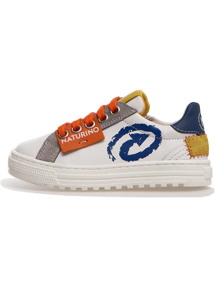 Leren sneakers "Hess" wit/meerkleurig