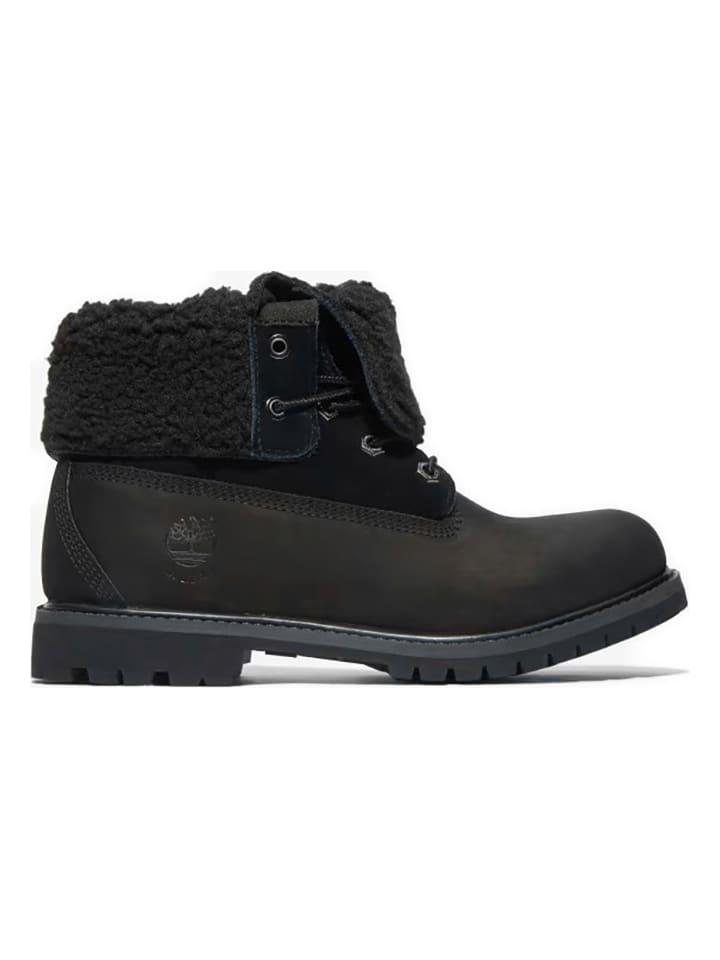 Leder-Boots in Schwarz