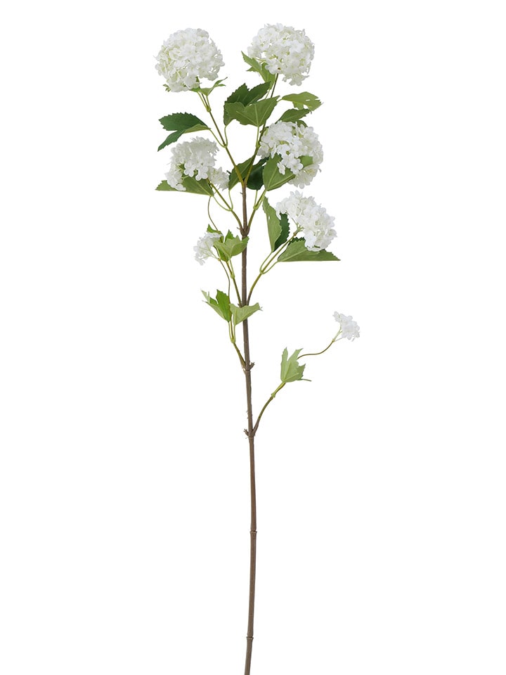 Dekoracyjny kwiat "Hortensie" w kolorze biało-zielonym - dł. 100 cm