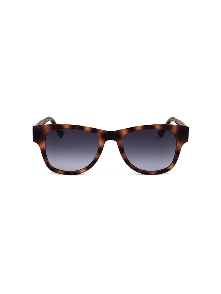 Okulary przeciwsłoneczne unisex w kolorze brązowo-pomarańczowo-granatowym