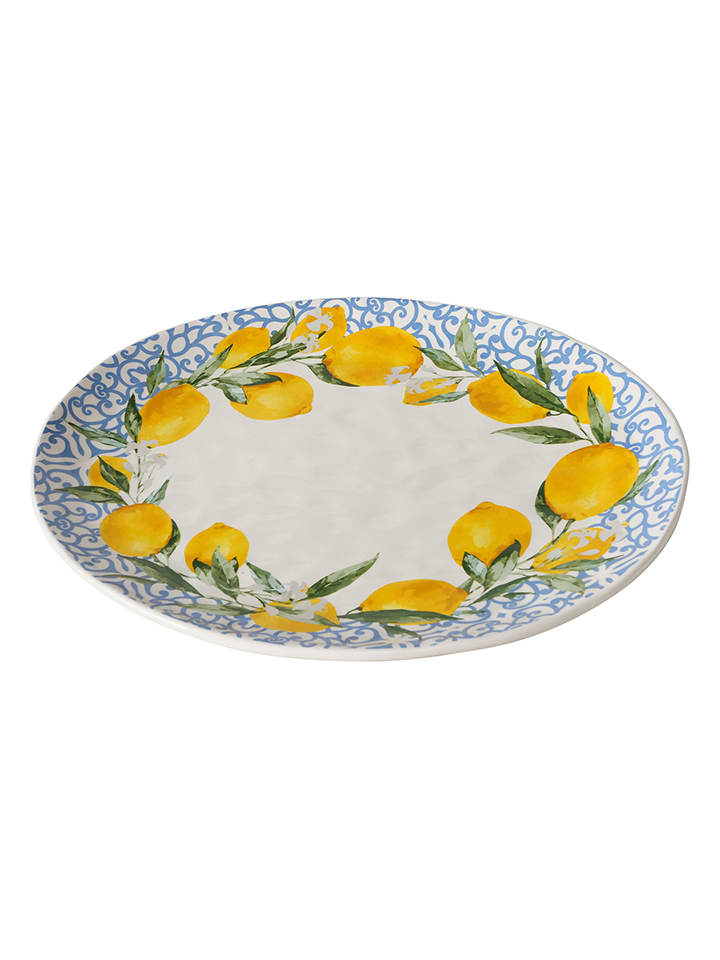 Talerz "Capri" w kolorze niebiesko-żółtym do serwowania - Ø 31 cm