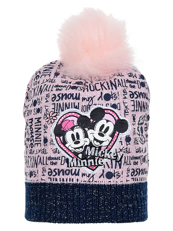 Mütze "Minnie" in Dunkelblau/ Rosa