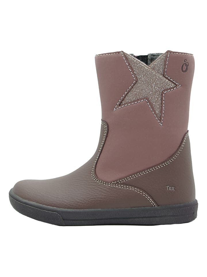 Leren boots mauve