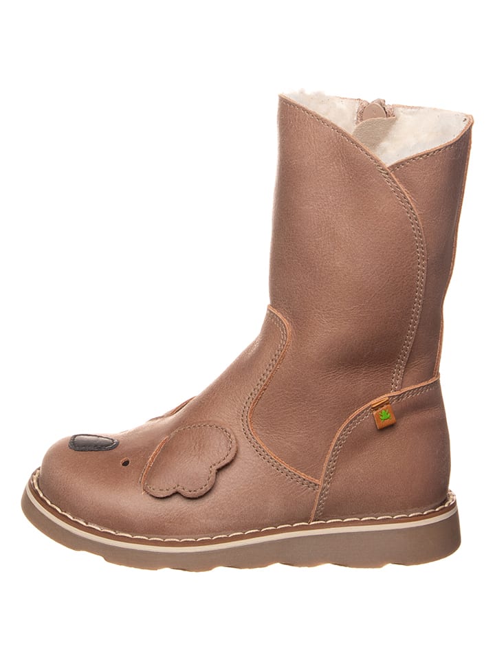 Leren winterlaarzen beige