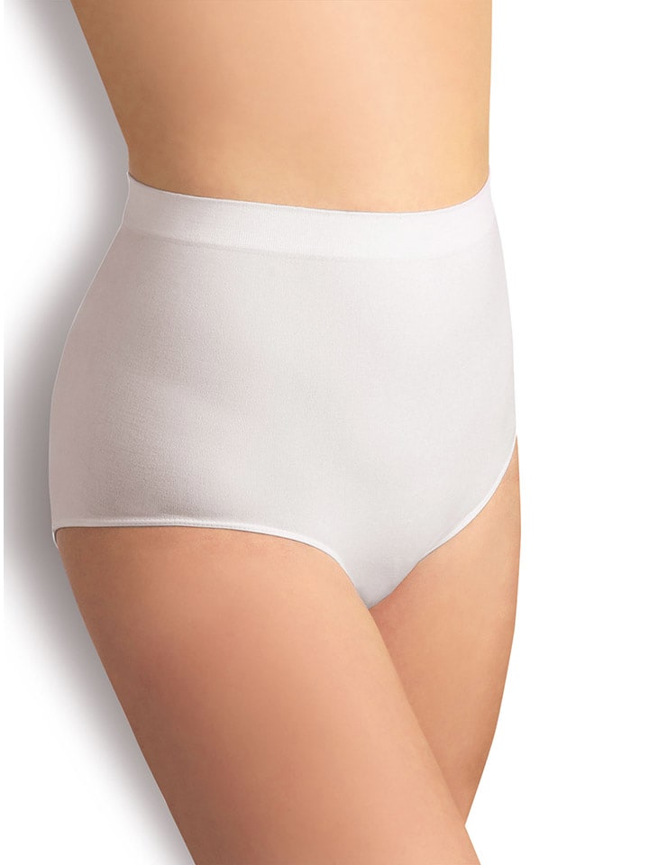 Pełne figi high waist w kolorze białym