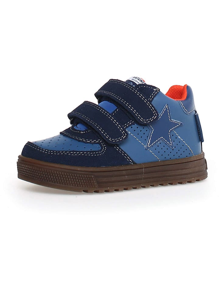Skórzane sneakersy "Hess" w kolorze granatowo-niebieskim