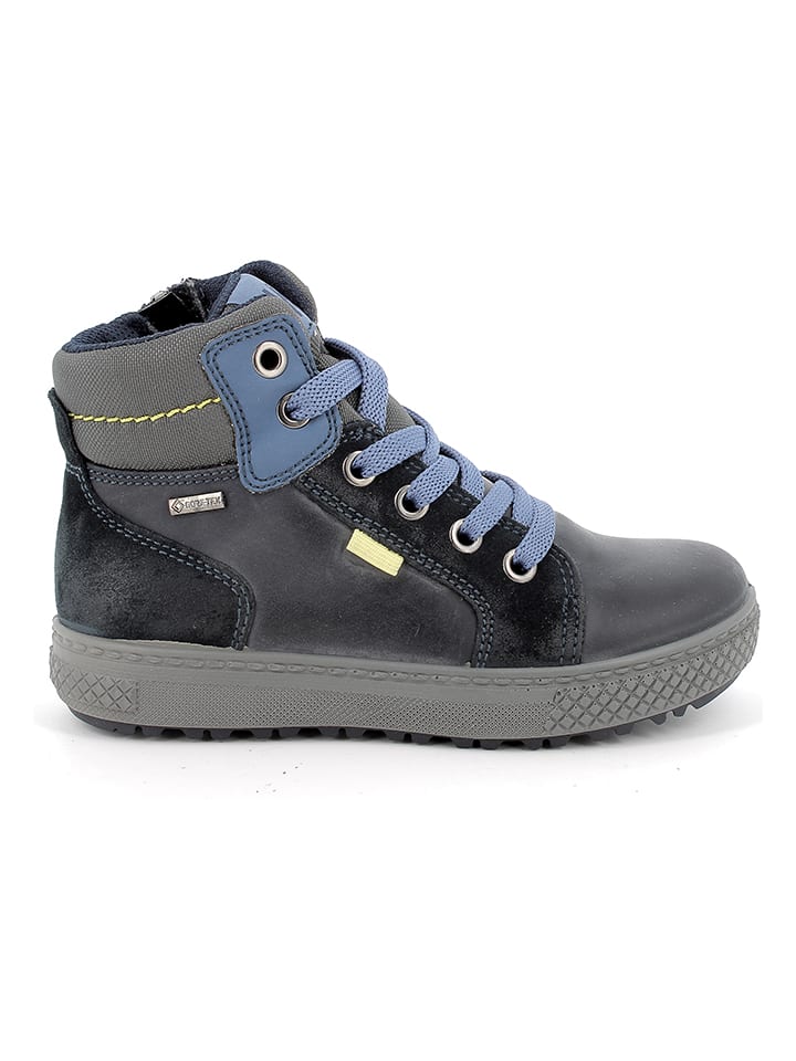 Skórzane sneakersy w kolorze granatowym