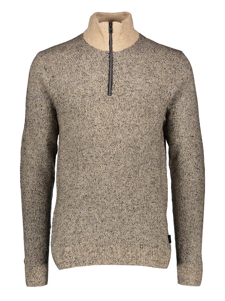Sweter w kolorze beżowo-czarnym