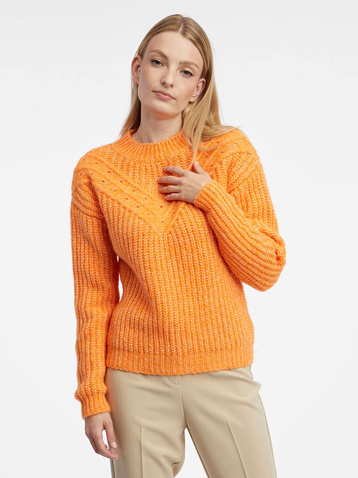 Sweter w kolorze pomarańczowym