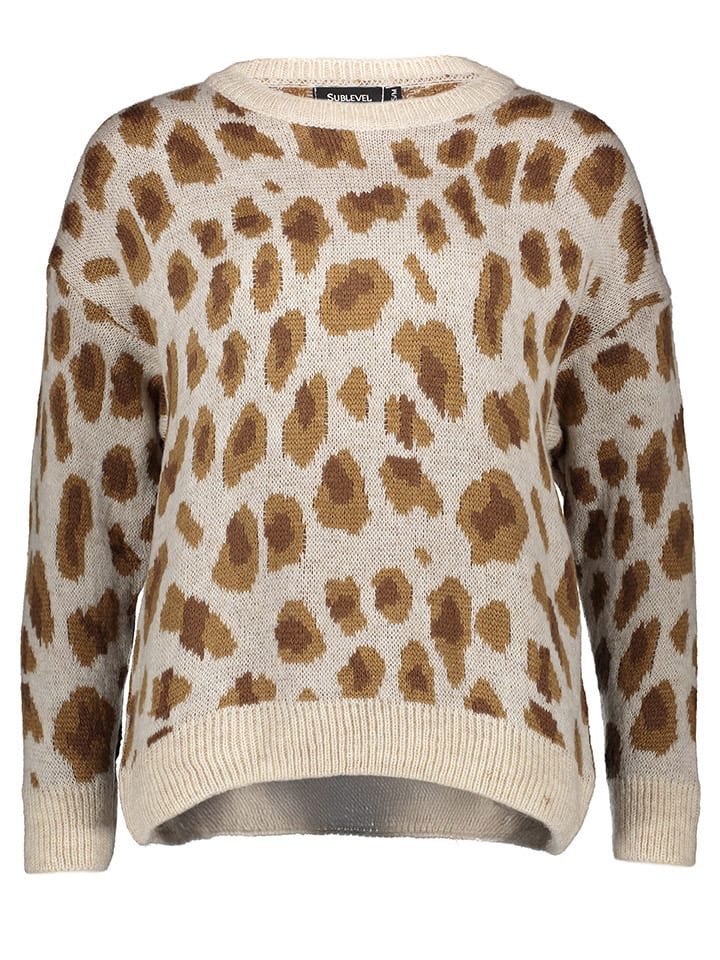 Trui beige/lichtbruin