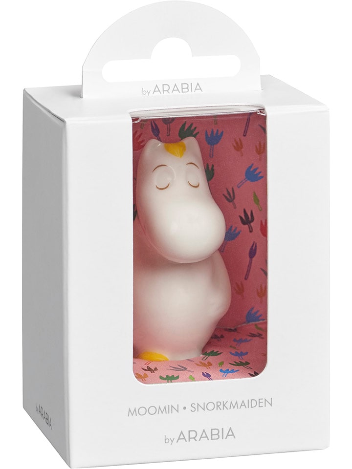 Figurka dekoracyjna w kolorze biało-żółtym - wys. 6 cm