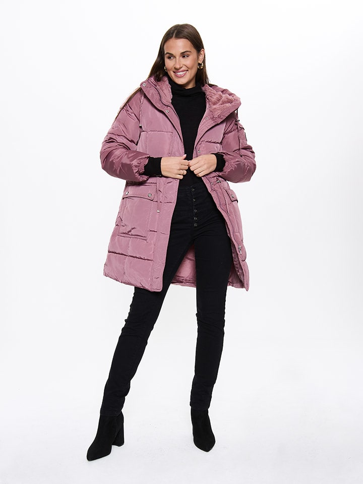 Wintermantel in Pink