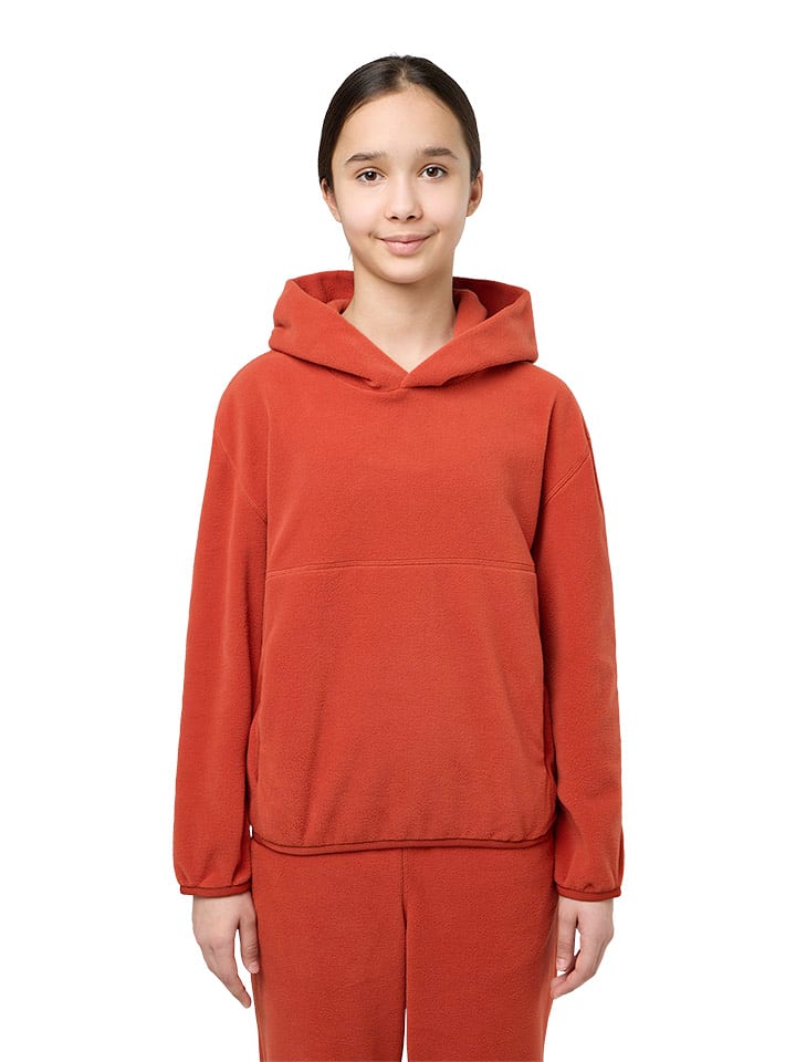 Fleece hoodie "Smileyworld" oranje