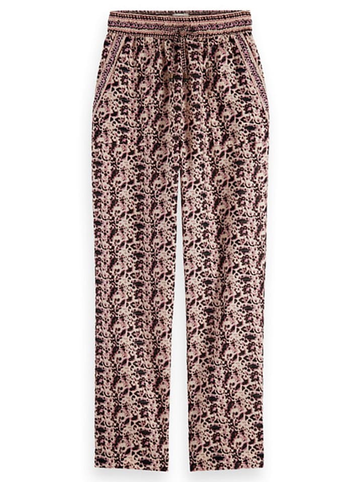 Broek lichtroze/zwart