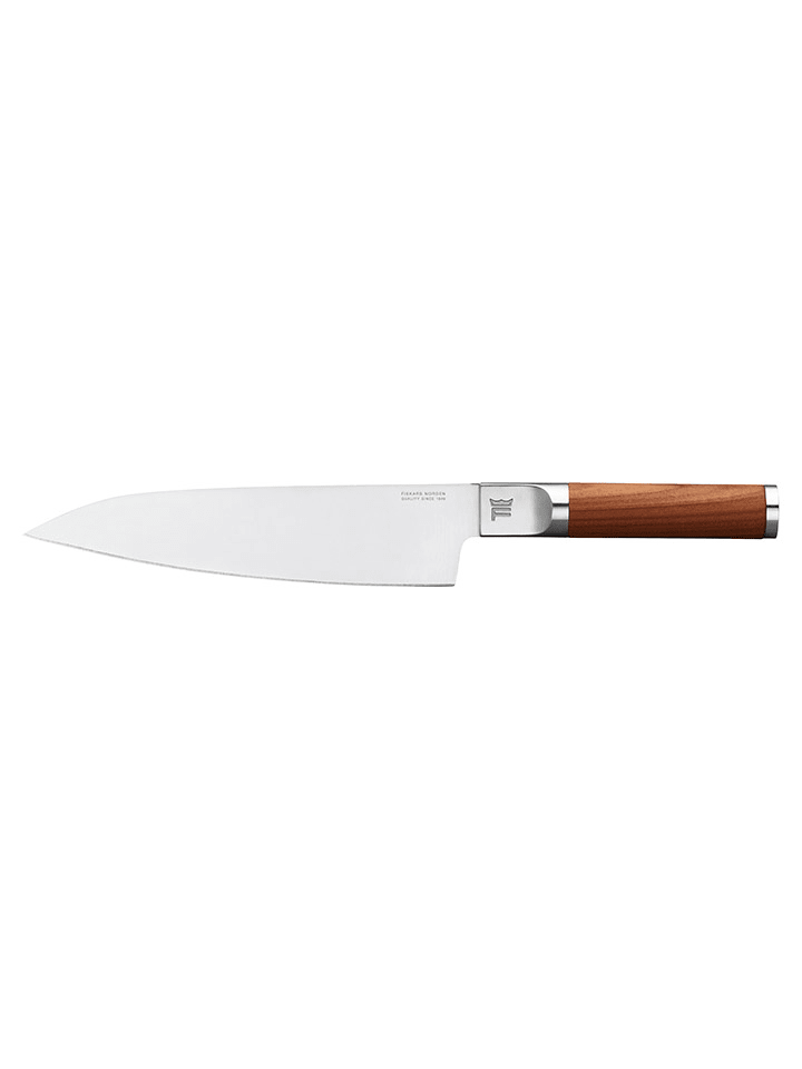 Nóż kuchenny w kolorze brązowo-srebrnym - dł. 21,1 cm