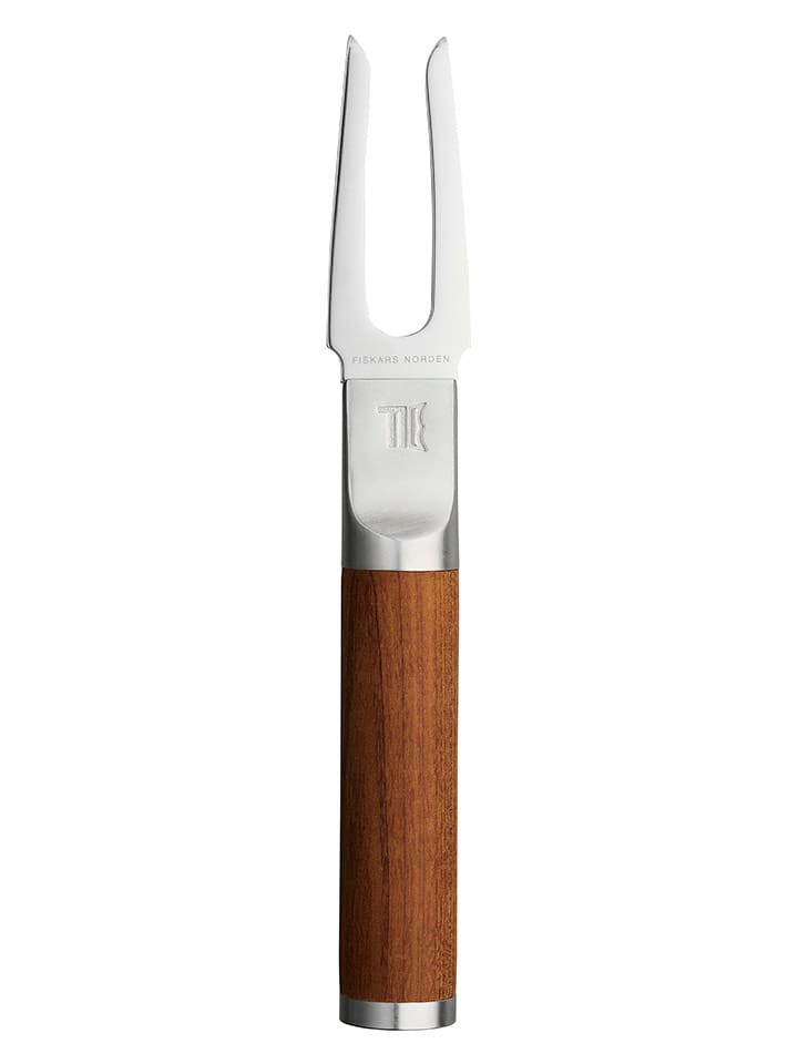 Widelec w kolorze brązowo-srebrnym do filetowania ryb - dł. 21,1 cm