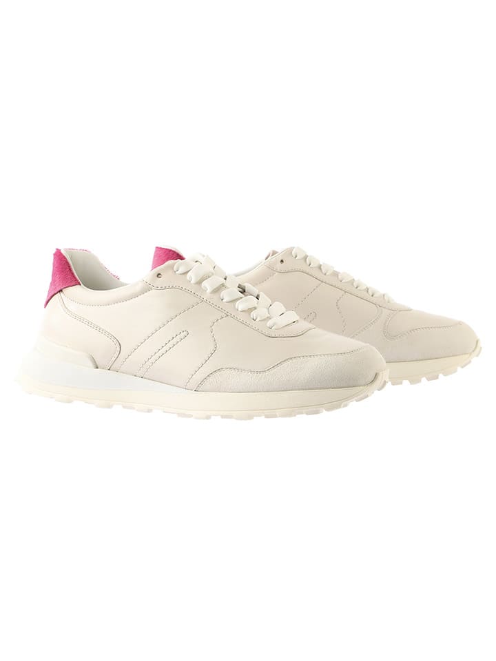 Skórzane sneakersy "Tony" w kolorze kremowym