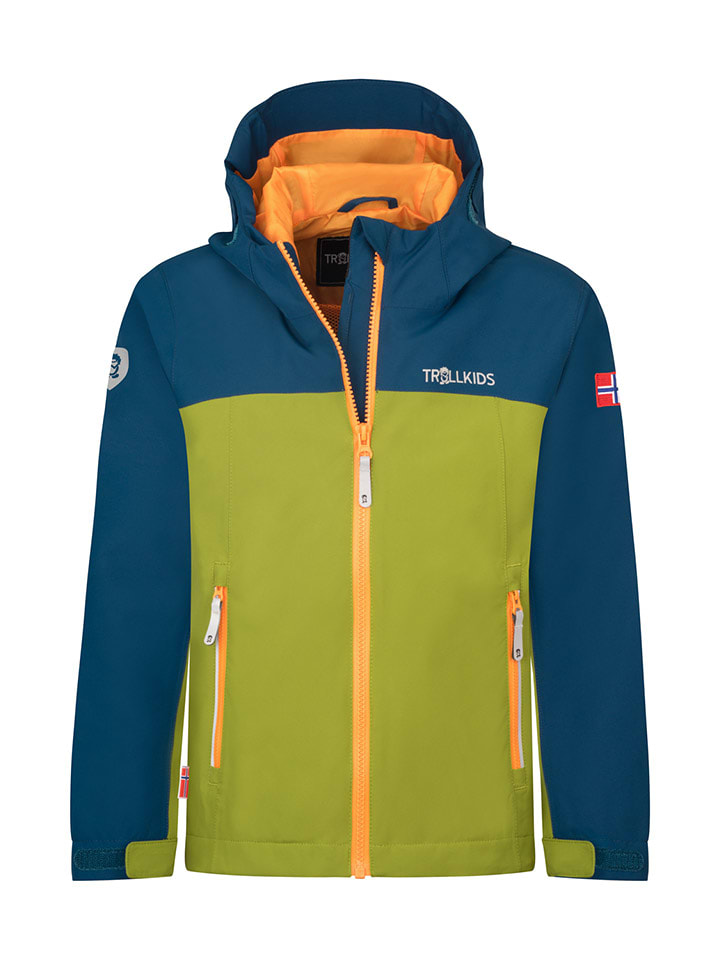 Functionele jas "Telemark" groen/blauw/oranje