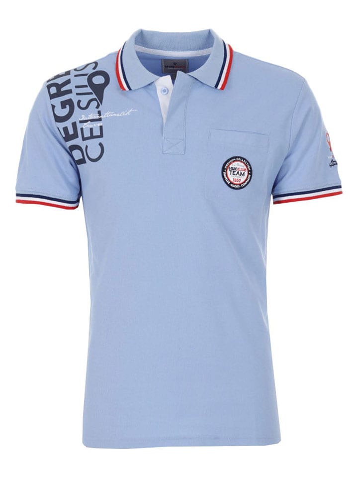 Koszulka polo "Calor" w kolorze błękitnym