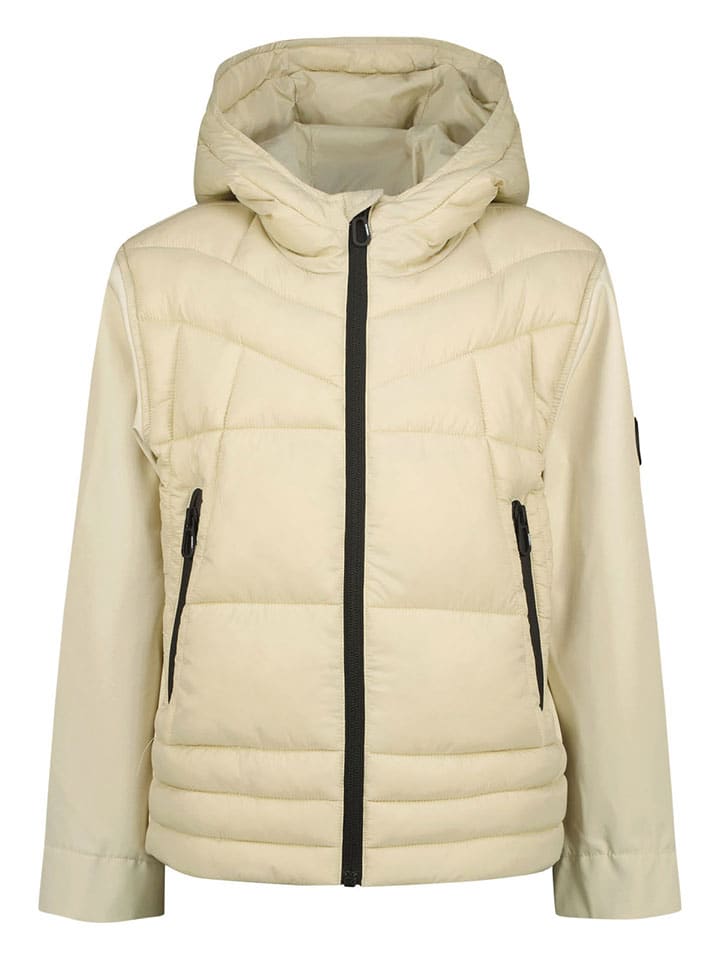 Doorgestikte jas "Tacido" beige
