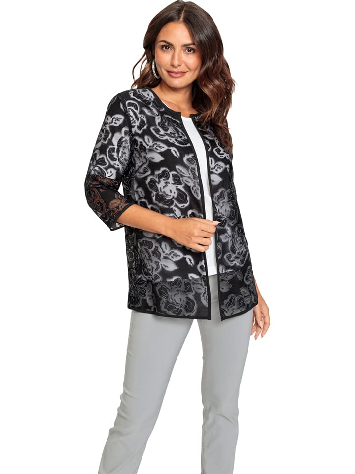 Vest zwart/crème