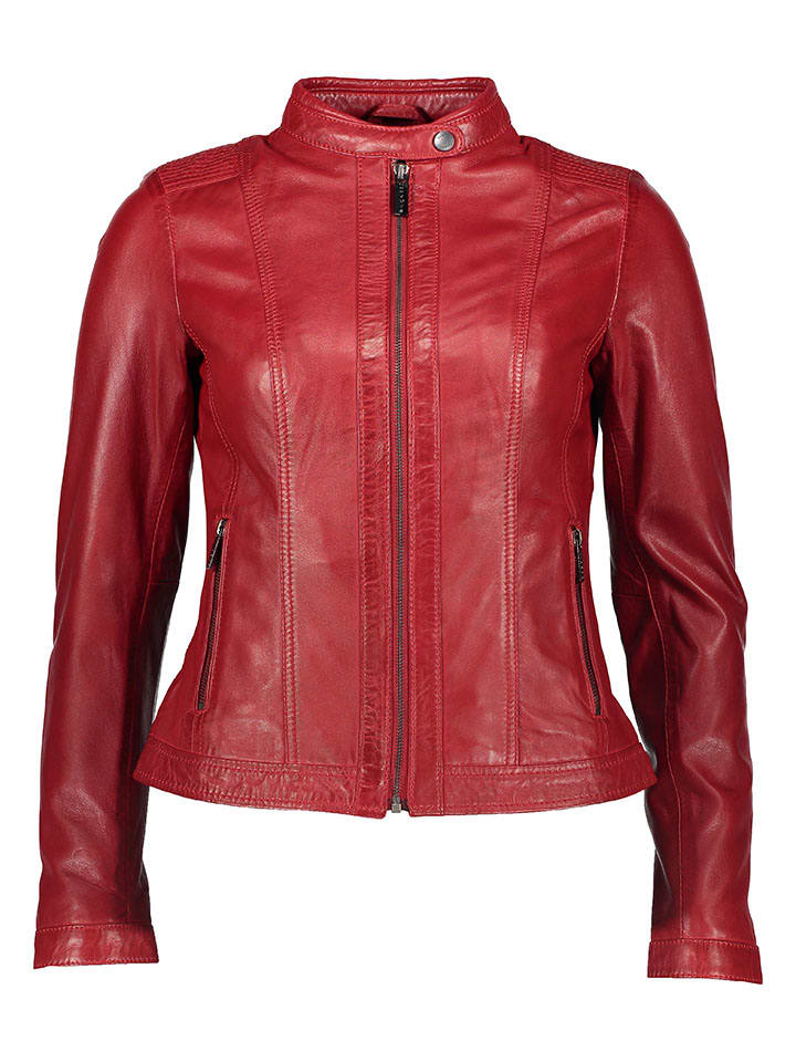 Leren jas rood