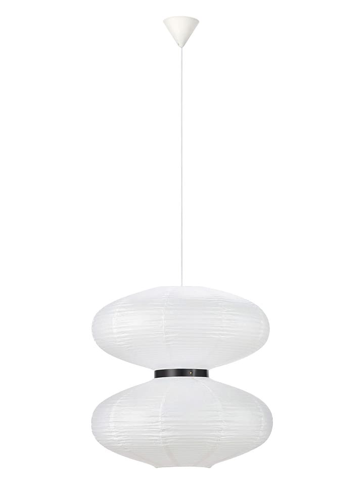 Lampa wisząca "Dual" w kolorze białym - wys. 58 x Ø 60 cm