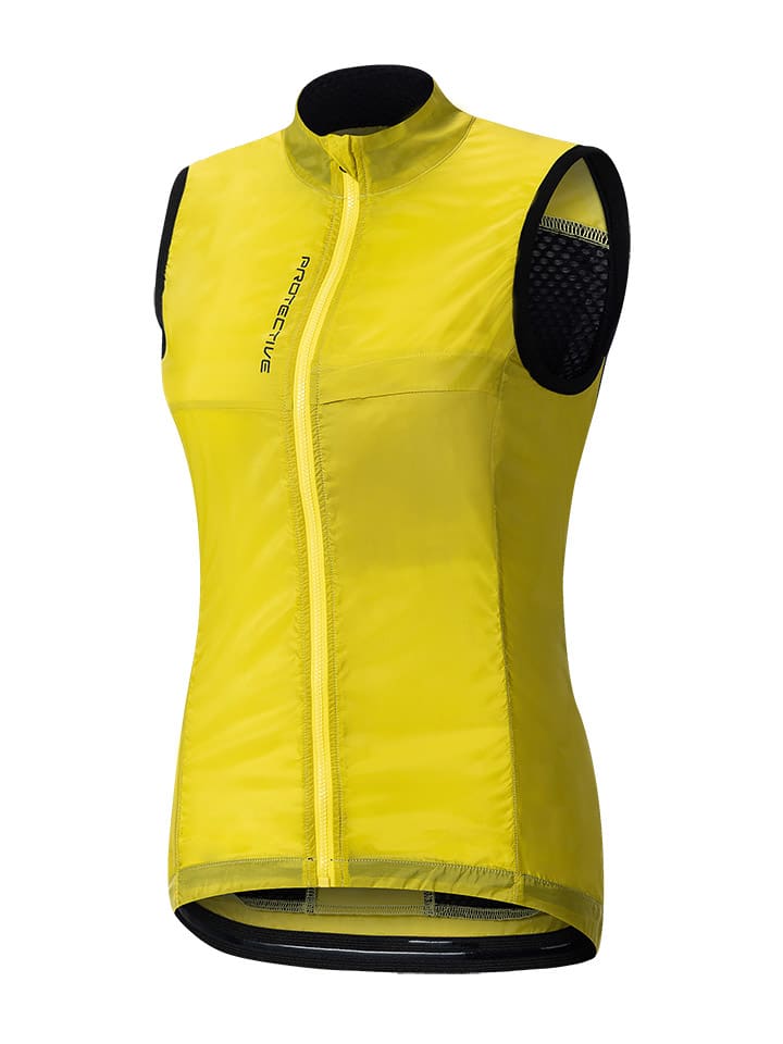 Functionele bodywarmer geel/zwart