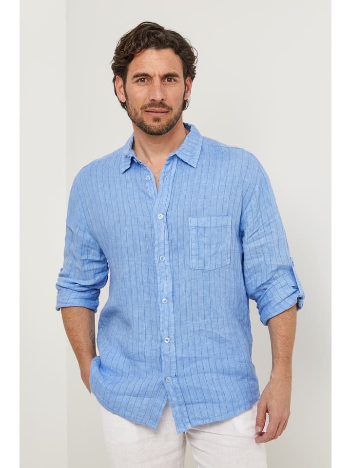 Linnen blouse lichtblauw