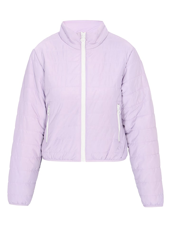 Steppjacke in Lila/ Weiß