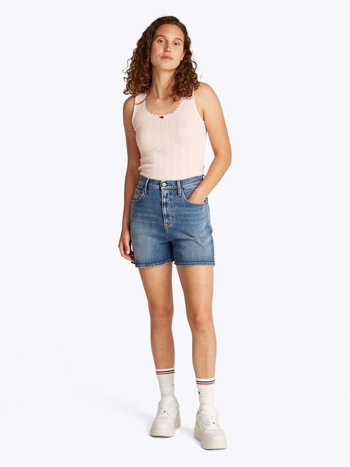 Spijkershort blauw