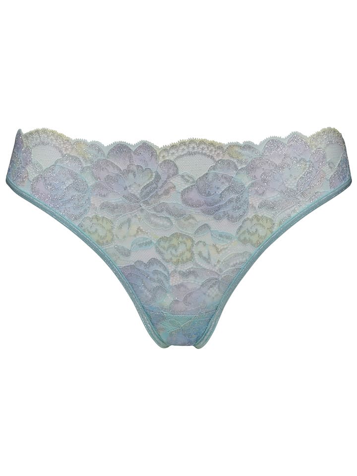 Stringi "Mariposa" w kolorze błękitnym