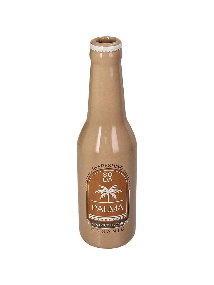 Wazon "Soda Bottle" w kolorze jasnobrązowym - wys. 24 x Ø 6,5 cm