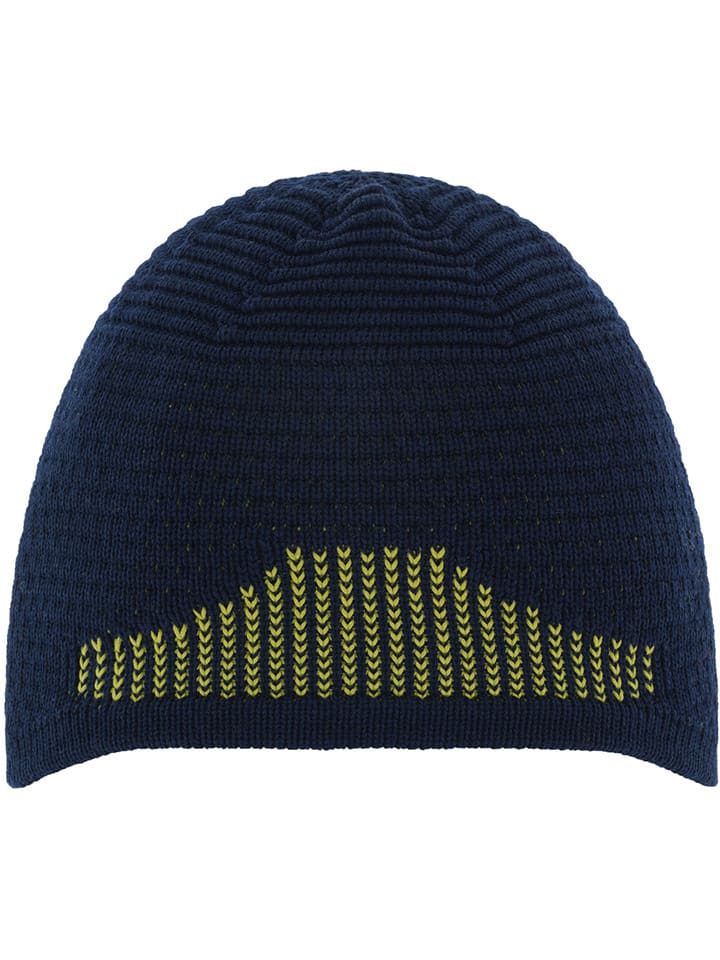 Czapka beanie "Active Warm" w kolorze limonkowo-granatowym