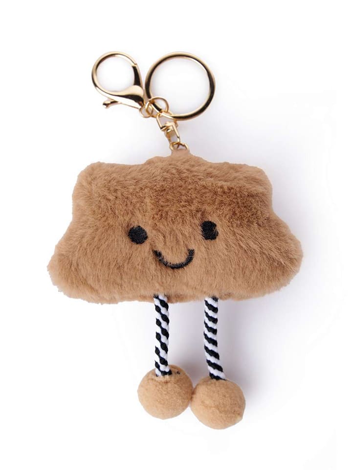Zawieszka "Cloud" w kolorze jasnobrązowym do torebki/kluczy - dł. 18 cm