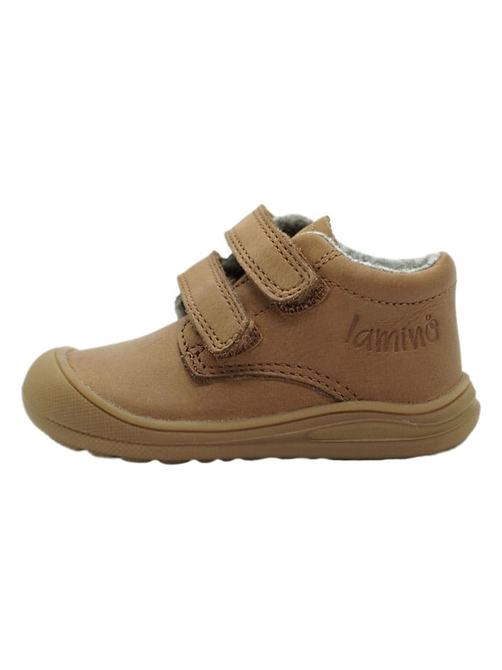 Skórzane sneakersy w kolorze jasnobrązowym