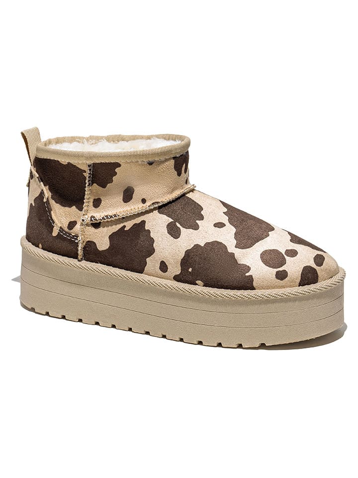 Winterboots beige/bruin