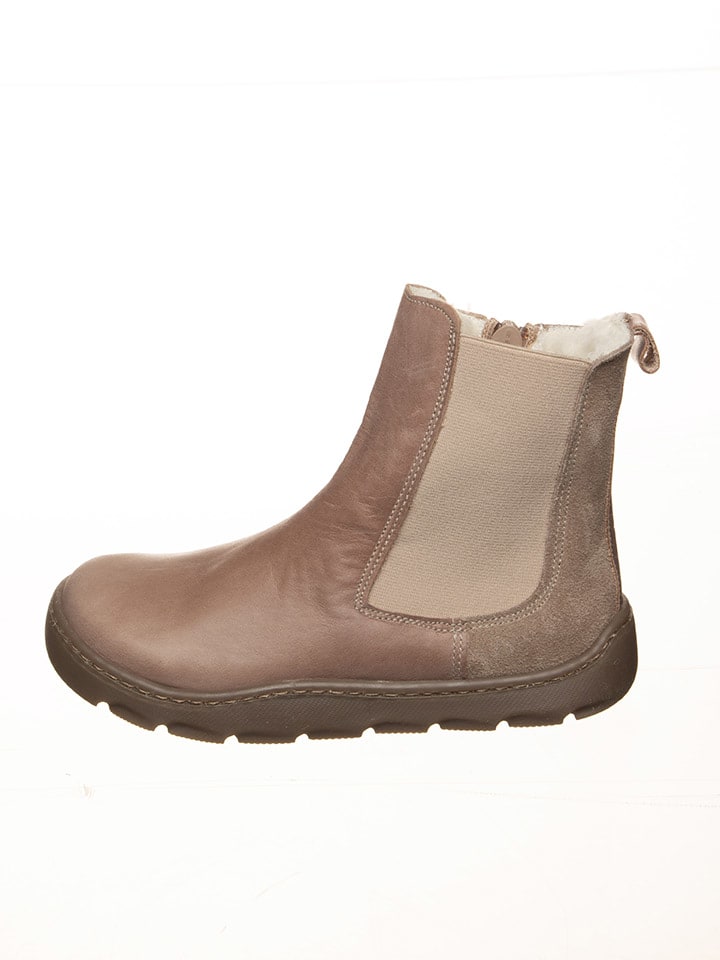 Leder-Barfußschuhe in Hellbraun