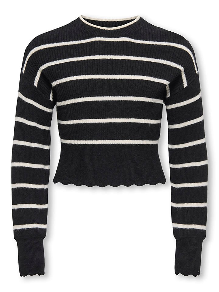 Sweter "Ibi" w kolorze kremowo-czarnym